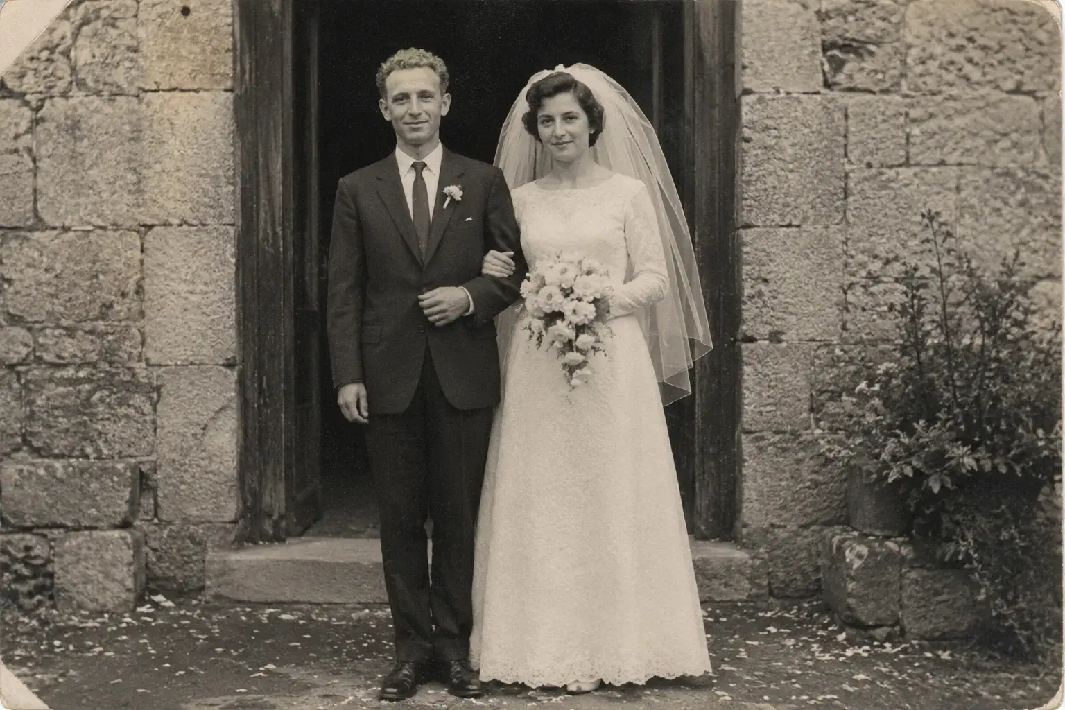 24 de junio de 1959. El día que empezaron su vida juntos.